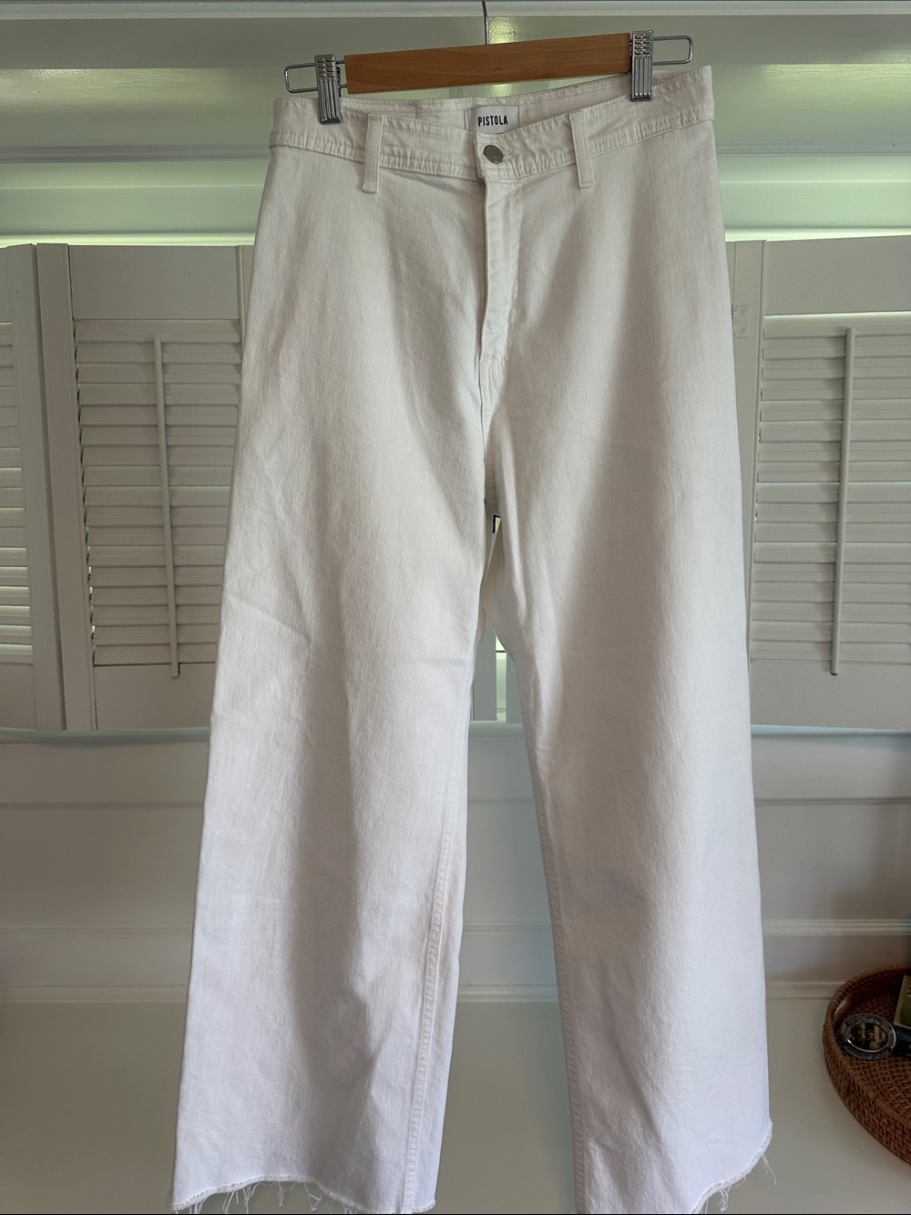 Pistola White Wide-Leg Penny High-Rise Jeans
